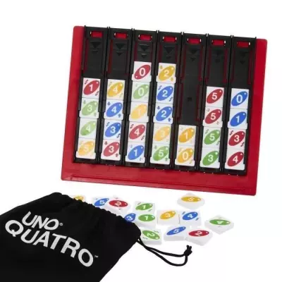 Jeu de société Mattel Games UNO-Quatro-Jeu pour soirée en famille - HPF82
