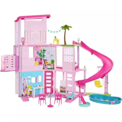 Barbie Maison de Rêve avec Piscine et Toboggan - Hauteur colis 22 cm