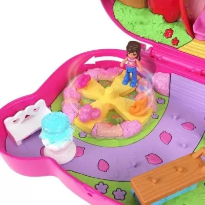Polly Pocket Ourson Fraise - Coffret et figurines miniatures voyagent (HRD35)