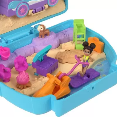 Ensemble de jeu pour enfants Polly Pocket-Chiot a la Plage!
