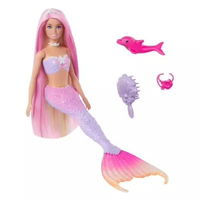 Poupée Barbie Sirène Malibu avec Changement de Couleur - HRP97