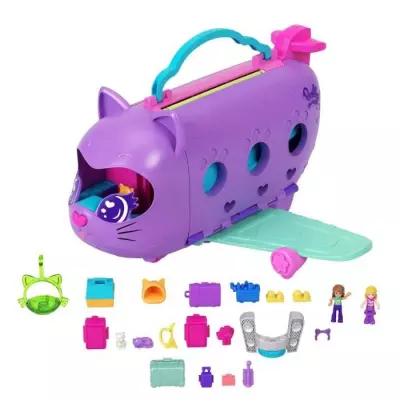 Polly Pocket Coffret Avion Chaton Transformable