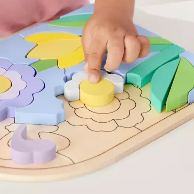 Fisher-Price – Puzzle Fleurs en Bois