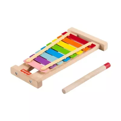 Xylophone en bois Fisher-Price avec 2 pièces - Jouet musical 