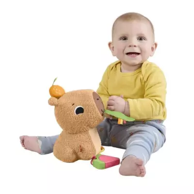 Peluche Fisher-Price Mon Capybara Câlins avec Anneau De Dentition Et Hochet Peluche Fisher-Price Mon Capybara Câlins avec Anneau De Dentition Et Hochet