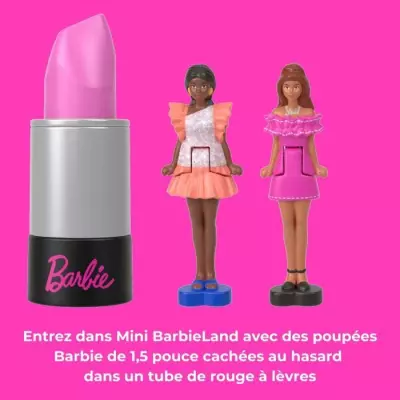 Coffret BarbieLand Mini: 6 rouges à lèvres avec mini poupées Coffret BarbieLand Mini: 6 rouges à lèvres avec mini poupées
