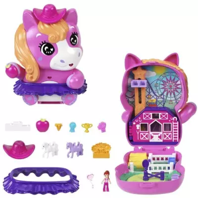 Polly Pocket Coffret Poney Rodéo - Jouet De Voyage Compact Polly Pocket Coffret Poney Rodéo - Jouet De Voyage Compact