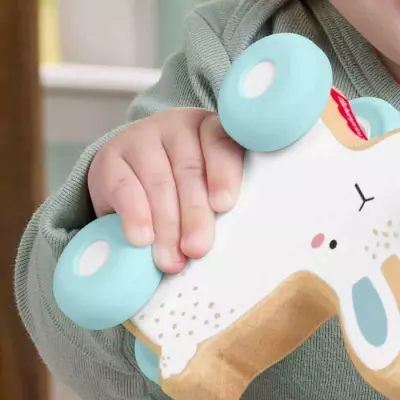 Jouet en bois: Lapin à pousser - Dimensions compactes 