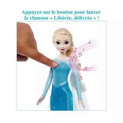 Poupée chantante La Reine des Neiges Elsa - 4 langues - 3 ans+