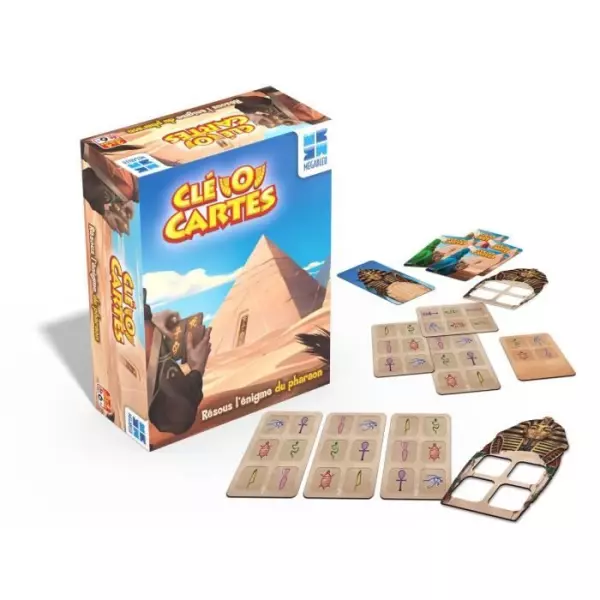CLE'O'Cartes, Jeu de réflexion et stratégie pour Les Petits et Les Grands, Des 6 Ans, De 1 a 4 Joueurs, 678349, Megableu