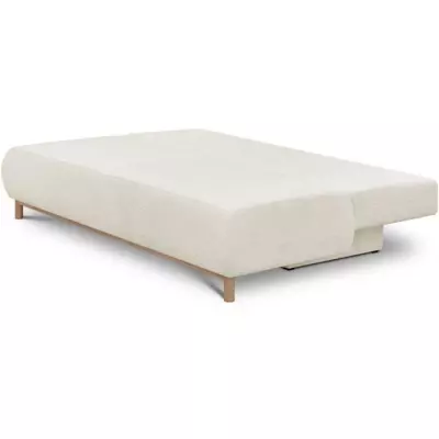 Banquette convertible 3 places MIKA beige - Coffre de rangement - Responsable Oeko-Tex