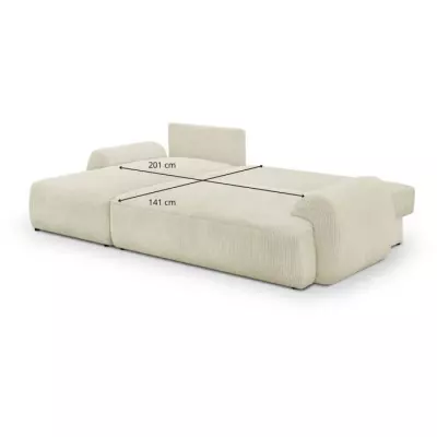 Canapé d'angle convertible MILO 4/5 places beige - Design éco-responsable Canapé d'angle convertible MILO 4/5 places beige - Design éco-responsable