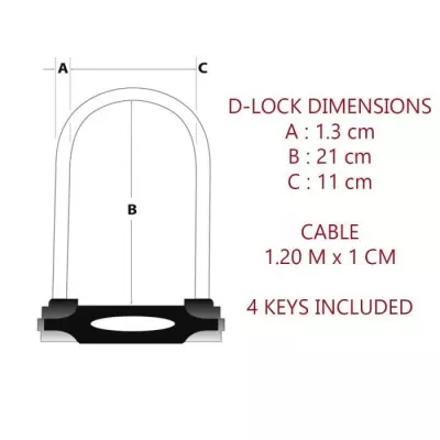 Antivol U avec Câble MASTER LOCK - Sécurité compacte et efficace