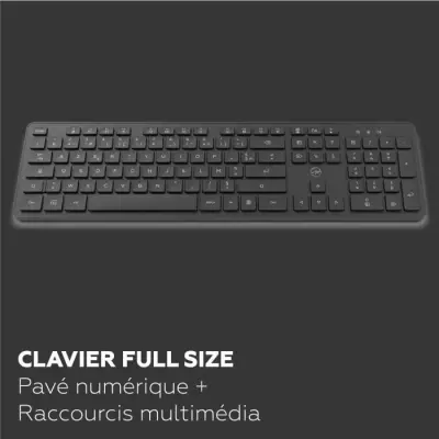 Clavier sans fil MOBILITY LAB Premium AZERTY Noir - Compact et Élégant