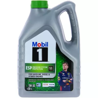 Bidon huile de moteur MOBIL1 5W30 ESP - 5 L - 4 saisons