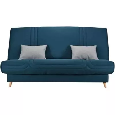 Canapé Clic Clac 3 places Bleu - Made in France - Confort BULTEX - MONA