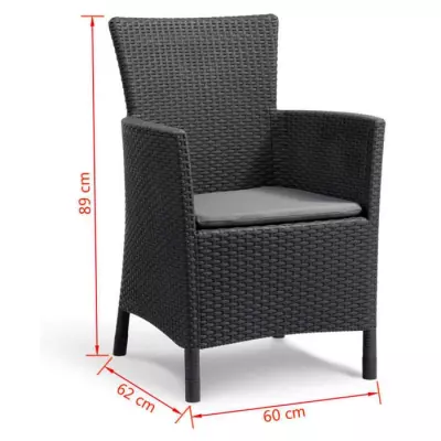 Chaise de jardin Iowa Keter - Design moderne en résine - Gris