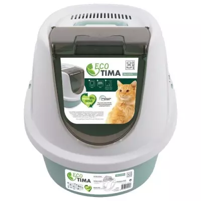 Bac à litière Mpets ECO TIMA M Vert d'eau