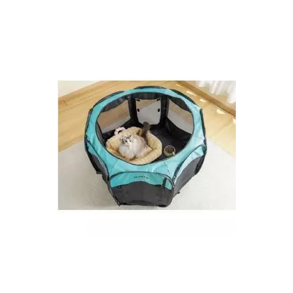 Enclos octogonal pour chiots L - 115 x 110 x 66 cm - Taille pliée : 70 x 61 cm