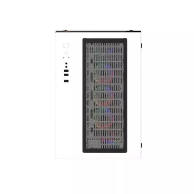 Boîtier PC Gamer ATX Blanc RGB Crystal Sea - Spacieux et Lumineux