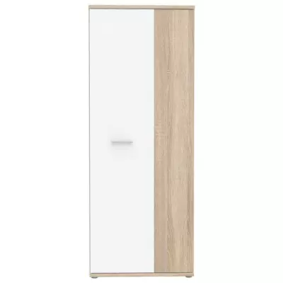 Armoire à chaussures MISCA - Style contemporain chêne sonoma et blanc