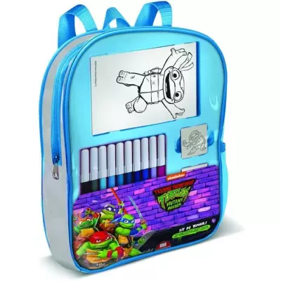 Sac à dos garni avec 4 tampons Tortues Ninja - MULTIPRINT (JEU DE TAMPON)