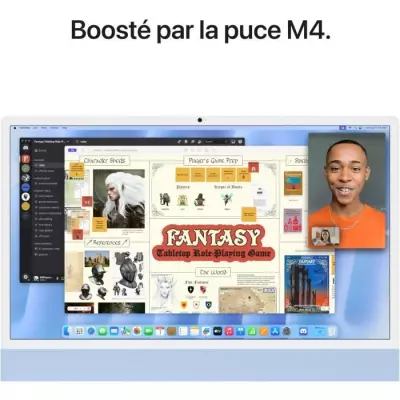 iMac 24 Bleu | SSD 256Go | RAM 16Go | Puce M4 CPU 10 coeurs