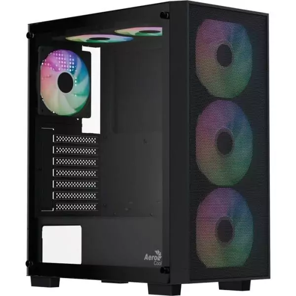 Boitier PC sans alimentation - AEROCOOL B509A Flow - ACCM-BD02063.11 - Moyen tour - Format ATX - Noir
