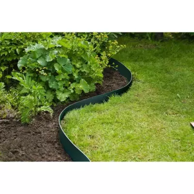 Bordure de jardin en polypropylène NATURE - Ep. 3 mm - H 15 cm x 10 m - Vert