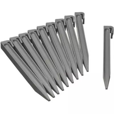 Bordure de jardin en polypropylène - NATURE - Gris - H 26,7 x 1,9 x 1,8 cm
