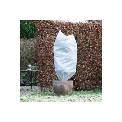 Protégez vos plantes avec style cet hiver - Lot de 2 housses d'hivernage Ø 75 cm x 1,50 m - Blanc