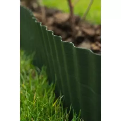 Bordure de gazon polyéthylène vert H25 cm x 9 m - NATURE