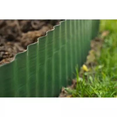 Bordure de gazon polyéthylène vert H25 cm x 9 m - NATURE