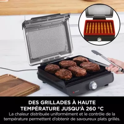 Grill intérieur Ninja Sizzle GR101EU - Noir - Compact et polyvalent
