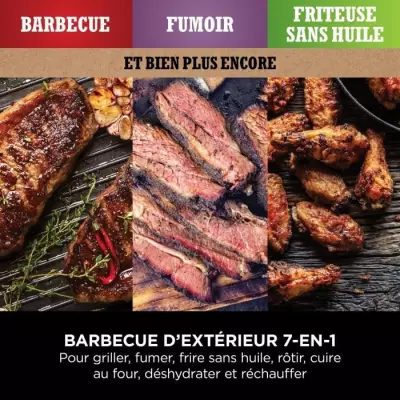 Barbecue électrique NINJA Woodfire OG701EU - Grill, fumoir & air fryer