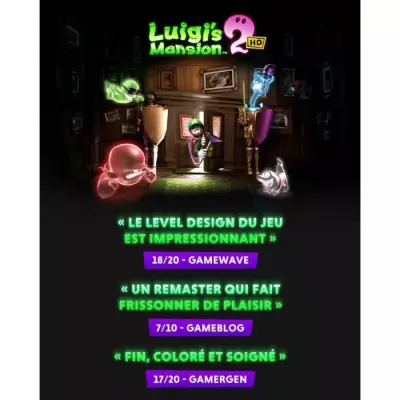 Luigi's Mansion 2 HD: Jeu Nintendo Switch compact et captivant