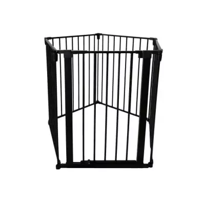 Barrière Pare-feu pliable avec portillon - sécurité cheminée/poêle