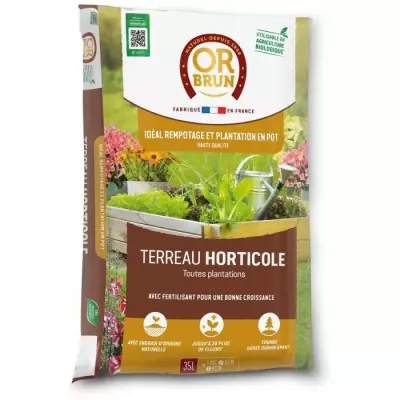 Terreau horticole de qualité supérieure - OR BRUN - 35 L