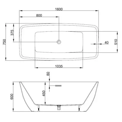 Baignoire ilot OCEANIC Stellã - Blanc - Dimensions compactes