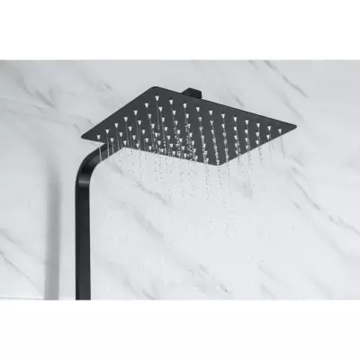 Colonne de douche OCEANIC - Mitigeur thermostatique - Noir mat