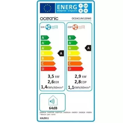 Climatiseur mobile réversible OCEANIC - 3530 W - 12000 BTU