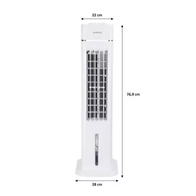 Rafraîchisseur d'air élégant et performant - Ventilateur colonne 76.5 cm - Blanc