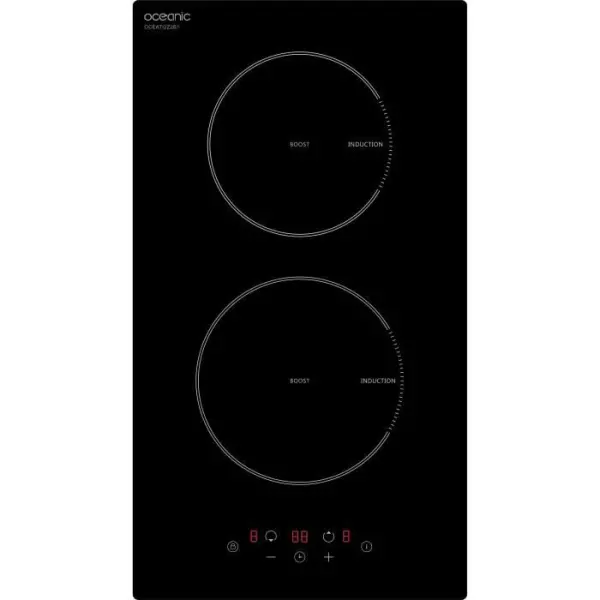 OCEANIC Domino induction noir encastrable - 3500W - 2 Boosters