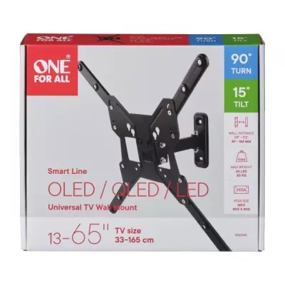 Support mural orientable et inclinable à 90° pour TV de 33 à 165cm