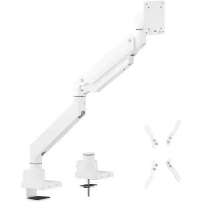 Support d'écran articulé pour bureau OPLITE MT57 Blanc - Fixation écran