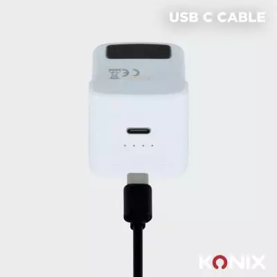 Batterie externe pour manettes Joy-Con - Nintendo Switch 2 - Konix - Indicateur de charge LED - 10 modes d'éclairage RVB - Noir