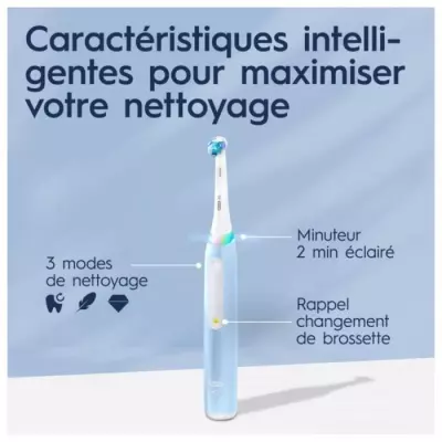 Oral-B iO 3S Brosse à Dents Électrique Bleue - Performance ultime