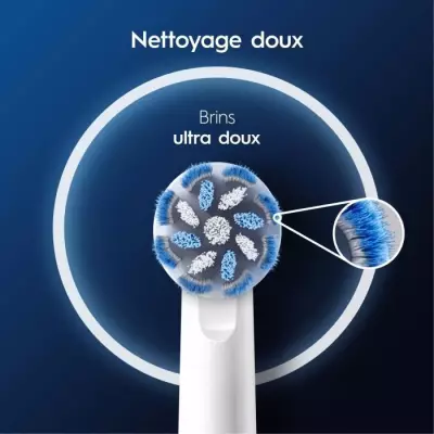 Pack de 6 brossettes ORAL-B Sensitive Clean - Pour brosses à dents électriques