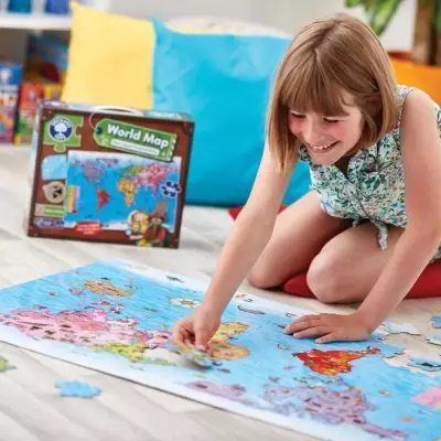 Puzzle Carte du Monde - Apprentissage Ludique - ORCHARD