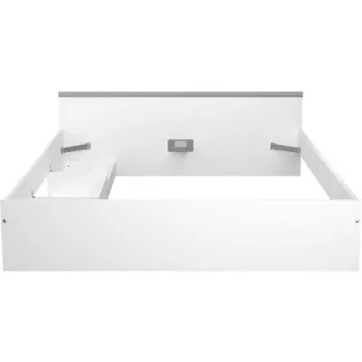 Lit adulte ZODIAC 160x200 - Blanc & Pratique - Fabriqué en France